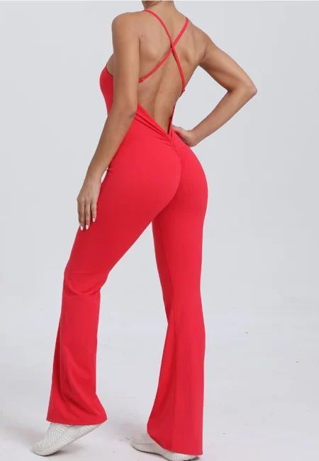 V Back Workout Jumpsuit for Women - Stylish & Functional Activewear