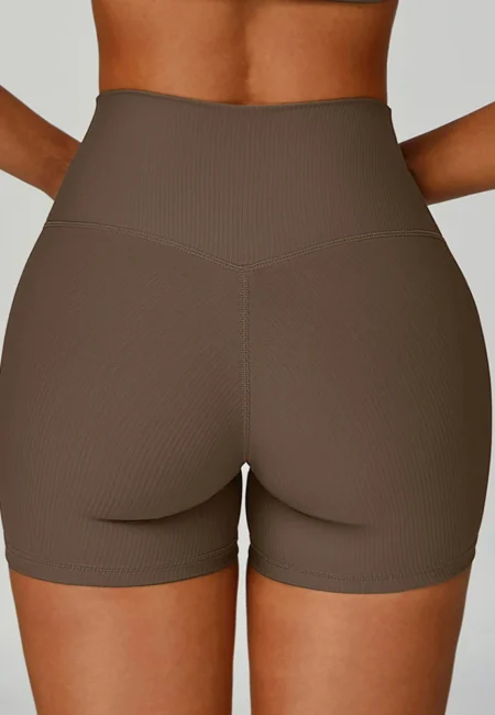 High-Waist Seamless Gym Shorts with Scrunch Bum Design