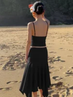 Chic High Waist Sling Skirt Set for Effortless Summer Style - Image 5