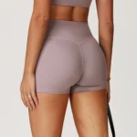 High-Waist Impact Yoga Shorts for Stylish Workout Performance - Image 4