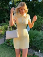 Chic Moopsi High Waist Ruffled Mini Dress for Effortless Elegance