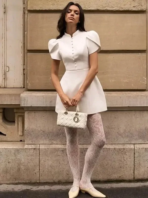 Timeless Puff Sleeve A-Line Mini Dress for Elegant Nights