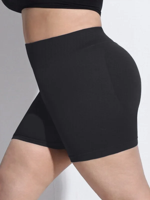 Plus Size Seamless Yoga Shorts for Women - High Waist Comfort