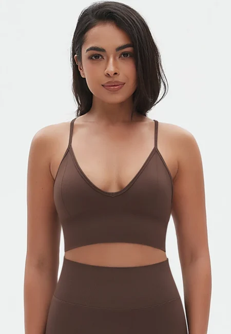 Premium Seamless Sports Bra - Shockproof Push-Up Yoga Top