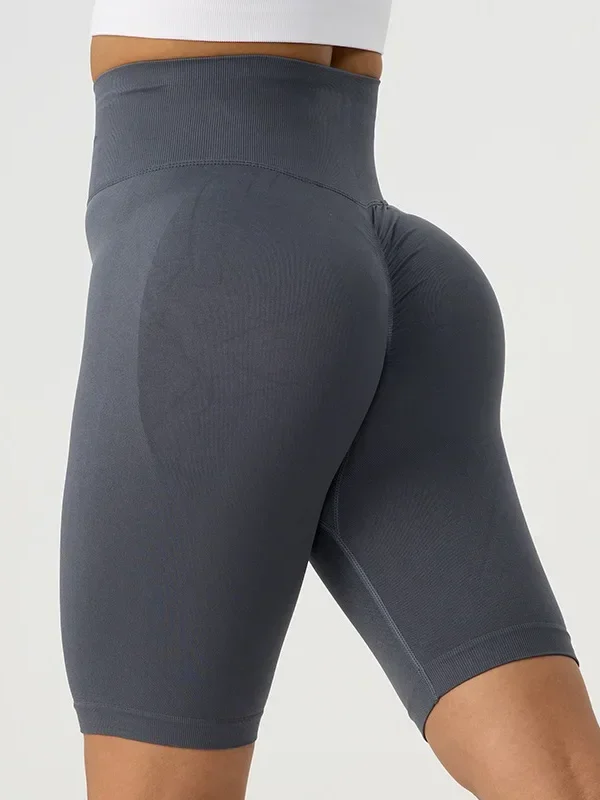 High Waist Seamless Yoga Shorts - Breathable Quick Dry Leggings