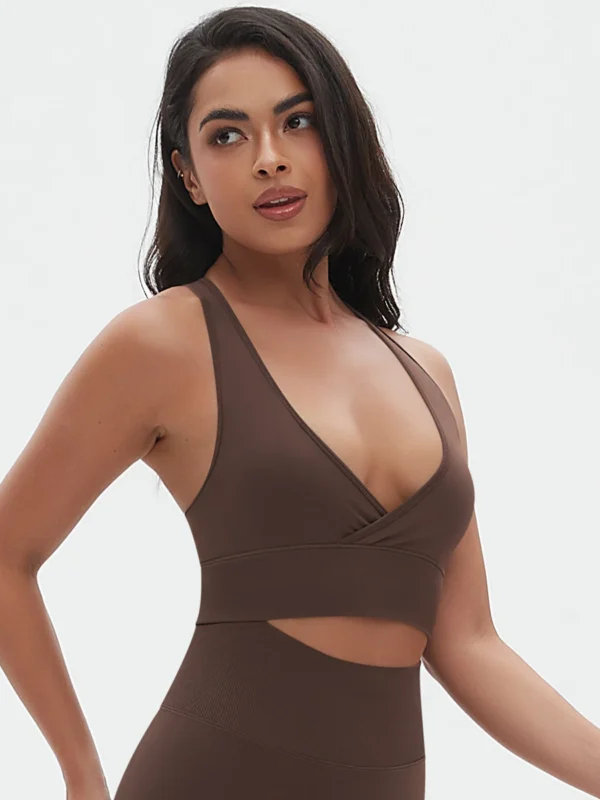 High Support Ruched Sports Bra for Active Women’s Comfort