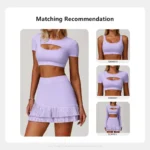 Chic High-Waist Pleated Skirt with Pockets for Active Women - Image 3