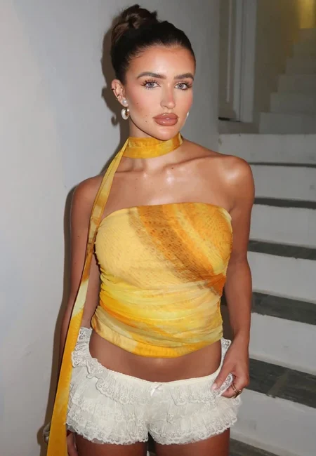 Vibrant Yellow Strapless Vest Top - Stylish & Comfortable