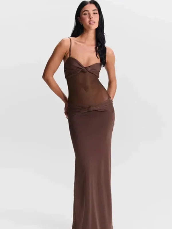 Elegant Backless Twist Dress for Beach Parties & Events
