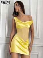 Sleek Satin Mini Dress for Stunning Summer Nights - Image 4