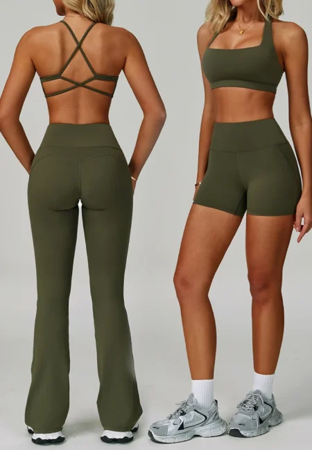 Luxurious Women's Yoga Set - Stylish High-Waist Leggings & Top