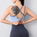 High-Impact Cross Back Yoga Bra with Adjustable Support - Image 3
