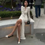 Elegant White Lace Long Dress for Upscale Events and Parties - Image 3