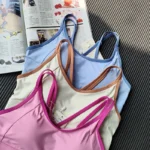 High-Impact Cross Back Yoga Bra with Adjustable Support - Image 4