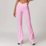 Elegant High-Waisted Bell-Bottom Leggings for Active Women - Image 2