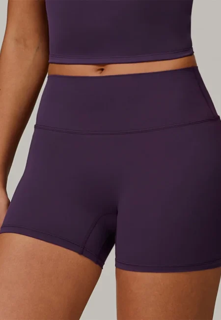High-Waist Impact Yoga Shorts for Stylish Workout Performance