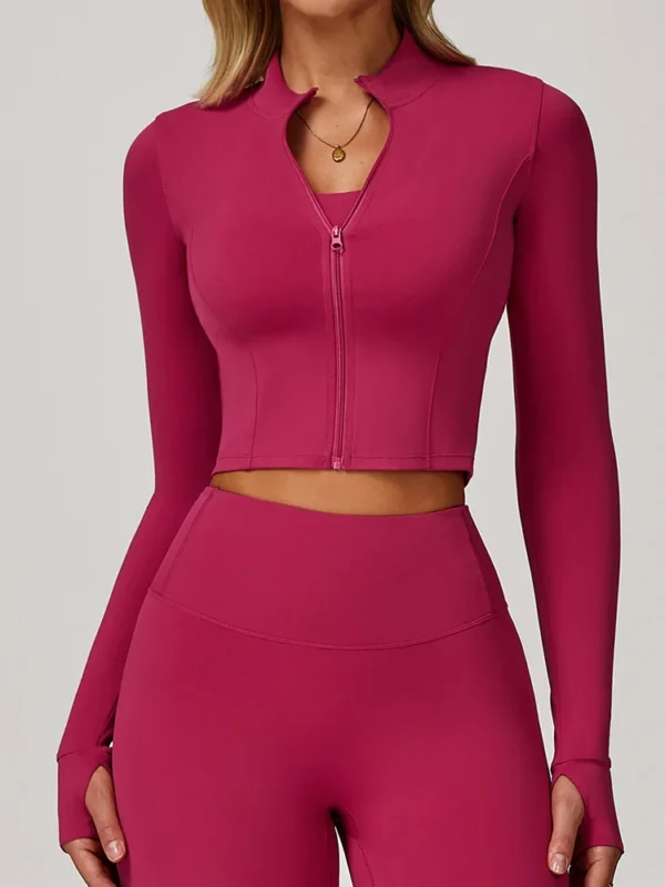 Chic Quick-Dry Women's Yoga Jacket for Active Lifestyle