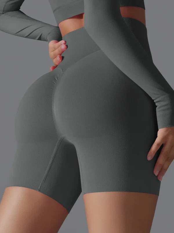 High-Waist Seamless Yoga Shorts for Women - Flattering Comfort