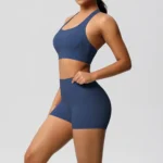 High-Impact Women's Yoga Bra & Shorts Set - Quick Dry Comfort - Image 5