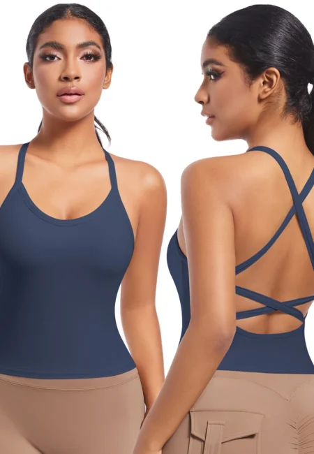 Stylish Shockproof Yoga Bra for Women - Elegant Back Design