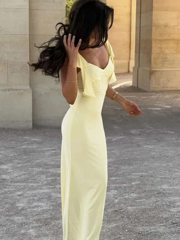 Chic Backless Lace-up Dress for Women - Summer Elegance