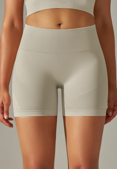 High-Waist Yoga Shorts for Women - Seamless & Quick-Dry Fitness