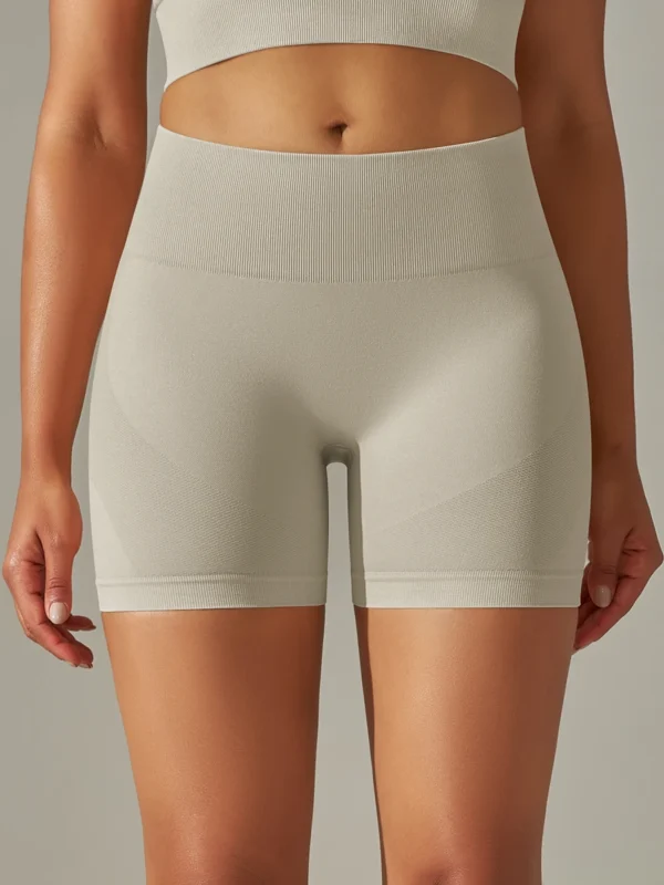 High-Waist Yoga Shorts for Women - Seamless & Quick-Dry Fitness