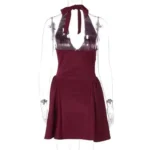 Chic A-line Backless Mini Dress for Summer Parties - Image 6