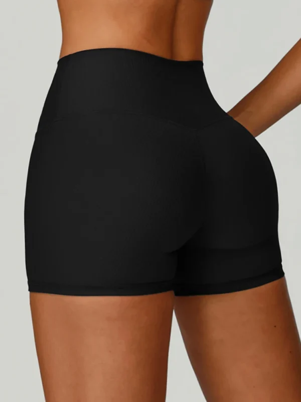 High-Waist Seamless Gym Shorts with Scrunch Bum Design
