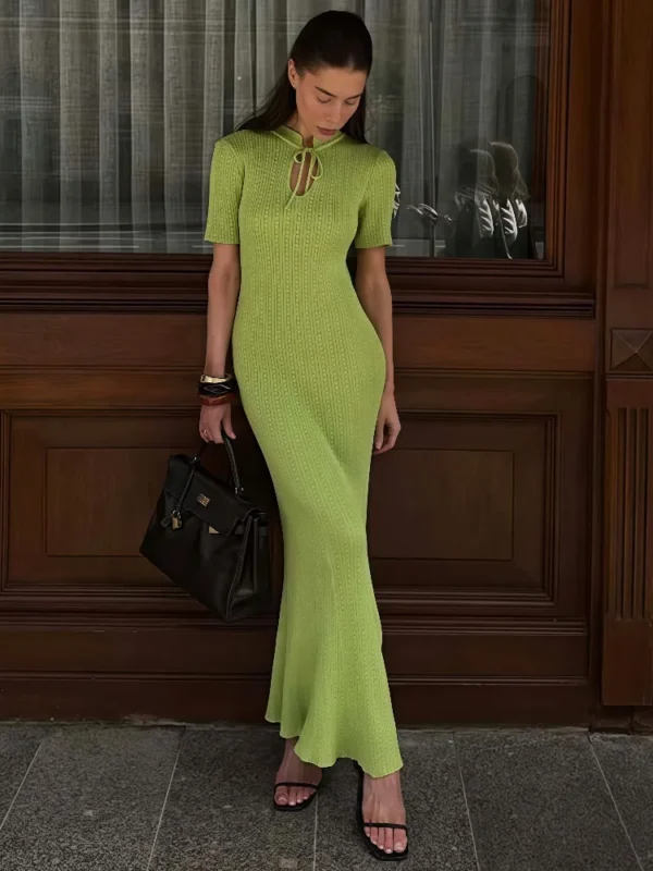 Elegant Hollow Out Maxi Dress for Effortless Summer Style