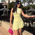 Chic Summer A-Line Mini Skirt Set with Sleeveless Top - Image 5