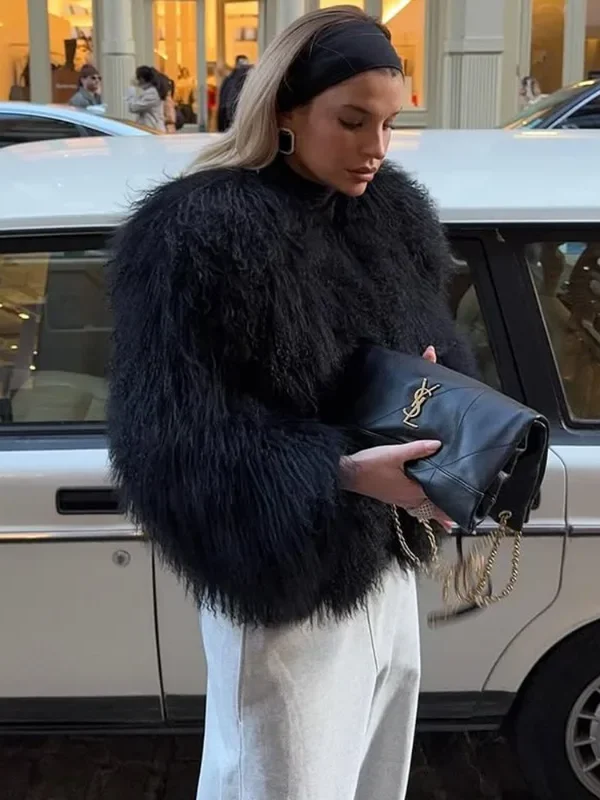 Luxurious Plush Faux Fur Jacket Women Winter Warmth Style