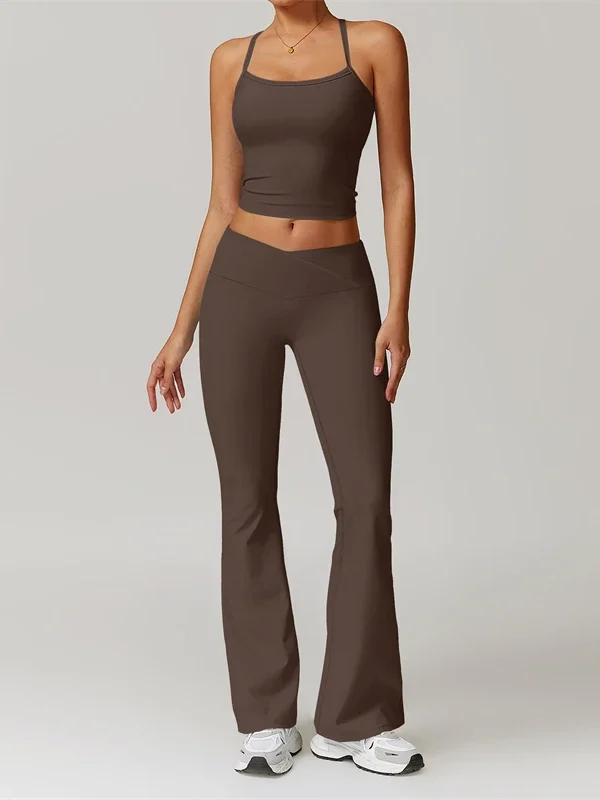 Chic 2-Piece Women's Yoga Tracksuit for Fitness & Style