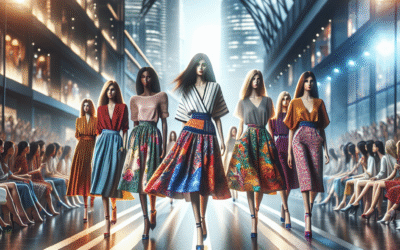 Printed Midi Skirts With Pockets