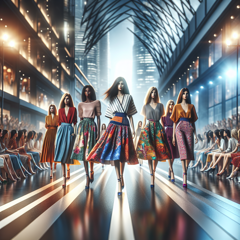 Printed Midi Skirts With Pockets