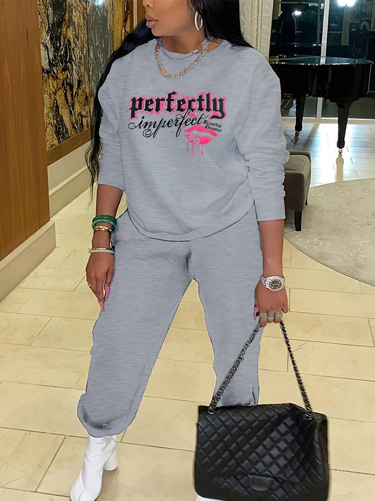 Kf-A3A87900719C4450B8Fd8Ce994670518Ah Cozy Curve Loungewear Set - Soft Stretch Pants &Amp;Amp; Top Autumn