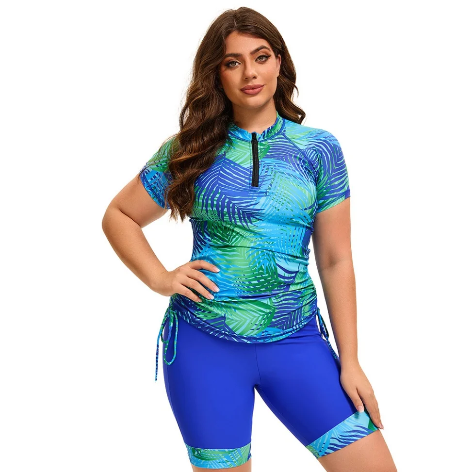 Kf-S01A76Aee5828464Bbdafecf618059F6Cu Luxurious Wire-Free Tankini Set With Coverage Shorts - Extended Sizes