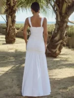 Sophisticated Backless A-line Maxi Dress for Summer Elegance - Image 3