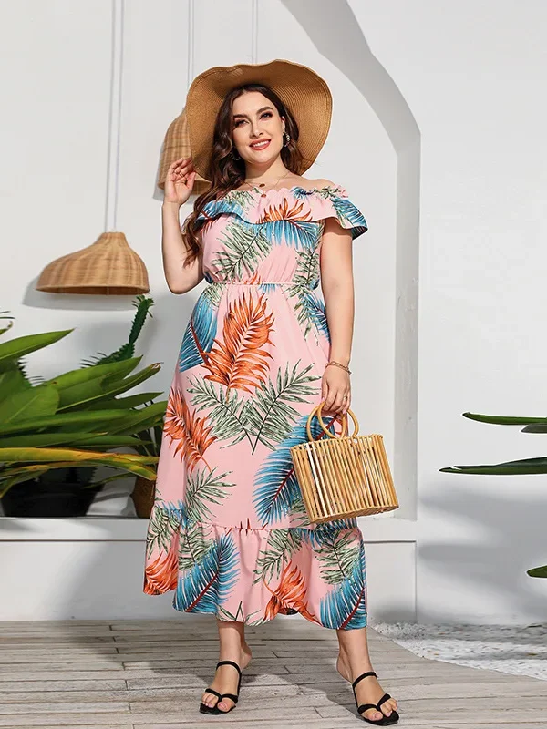 Tropical Rainforest A-Line Dress: Plus Size Summer Chic