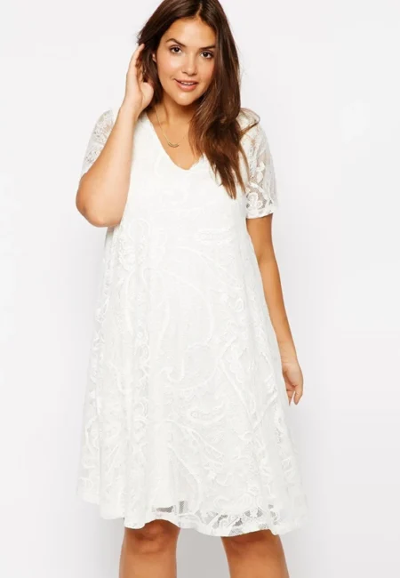 Elegant Plus Size Lace Dress for Summer Occasions - 4 XL-8 XL
