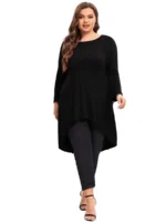 Chic Plus Size Long Sleeve Blouse for Effortless Elegance - Image 5