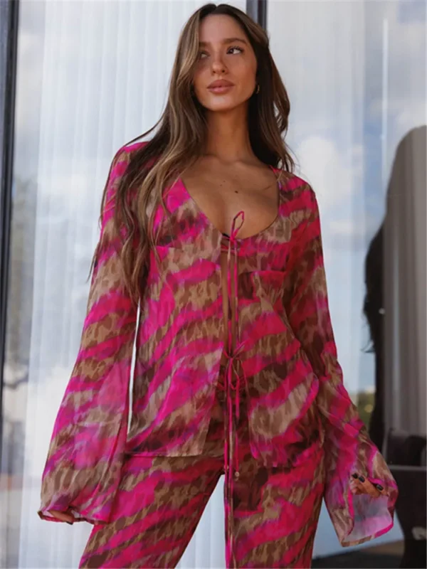 Bold Zebra Leopard Mesh Bikini Set for Luxe Beach Style