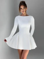 Chic Long Sleeve Mini Dress for Women - Stylish Clubwear Essential - Image 3