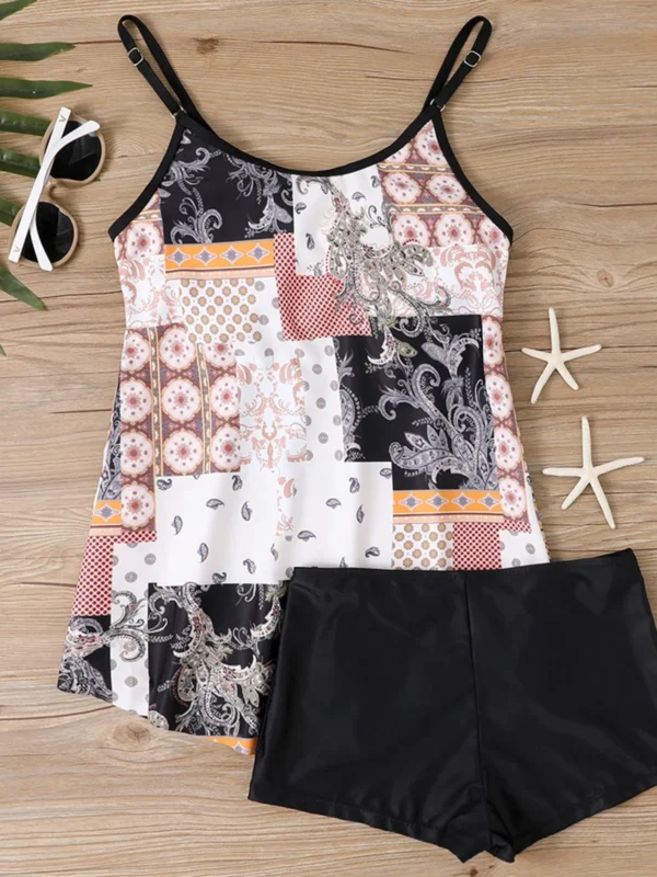 Elegant Plus Size Floral Bikini - Flattering Two-Piece Swimwear