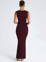 Sophisticated Backless Maxi Dress for Spring & Summer Elegance - Image 2