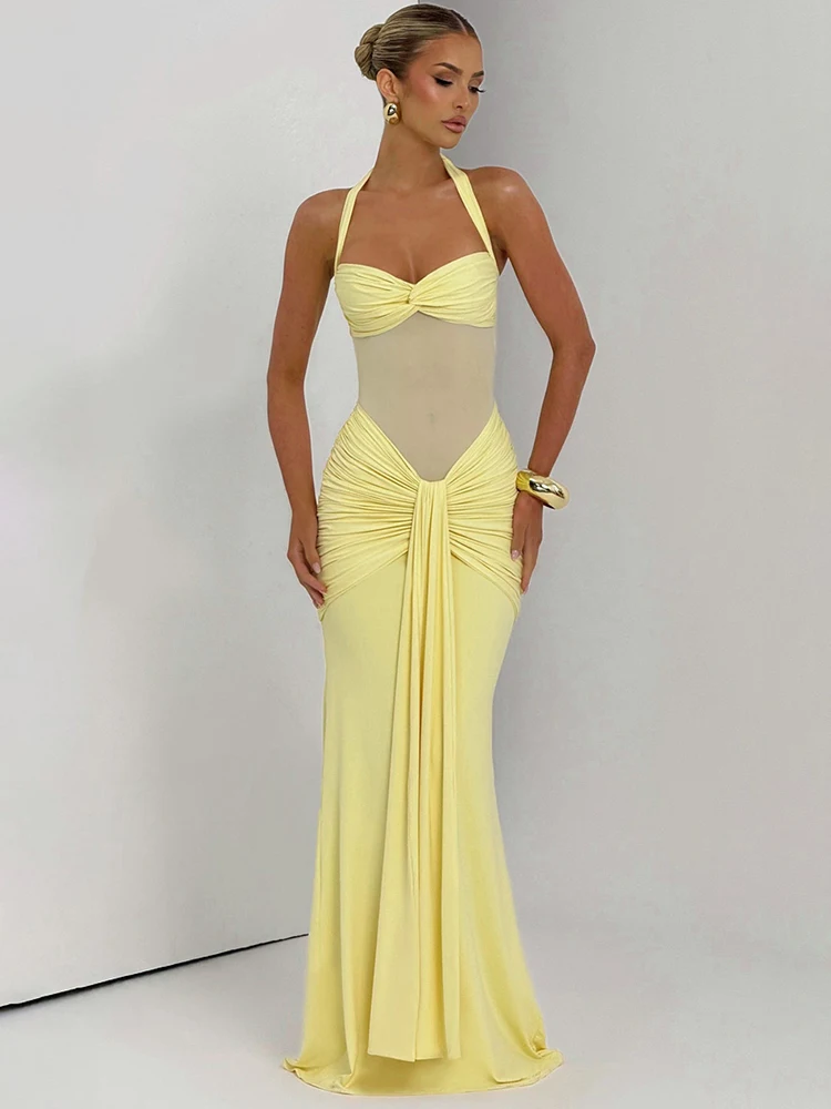 Kf-S3Ef17C1F0C164762A0129Efa429Ba90Df Halter Backless Maxi Dress: Elegant Bodycon For Every Occasion