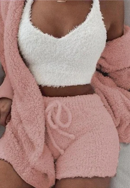 Cozy Luxe Women's Fluffy Pajama Set for Ultimate Comfort