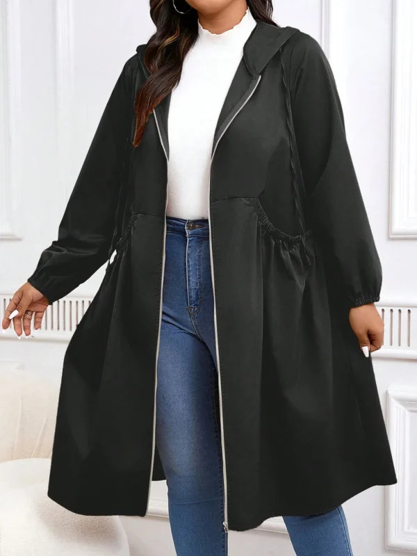 Luxurious Hooded Winter Coat With Drawstring - Warm &Amp; Stylish 1 Luxurious Hooded Winter Coat With Drawstring - Warm &Amp; Stylish