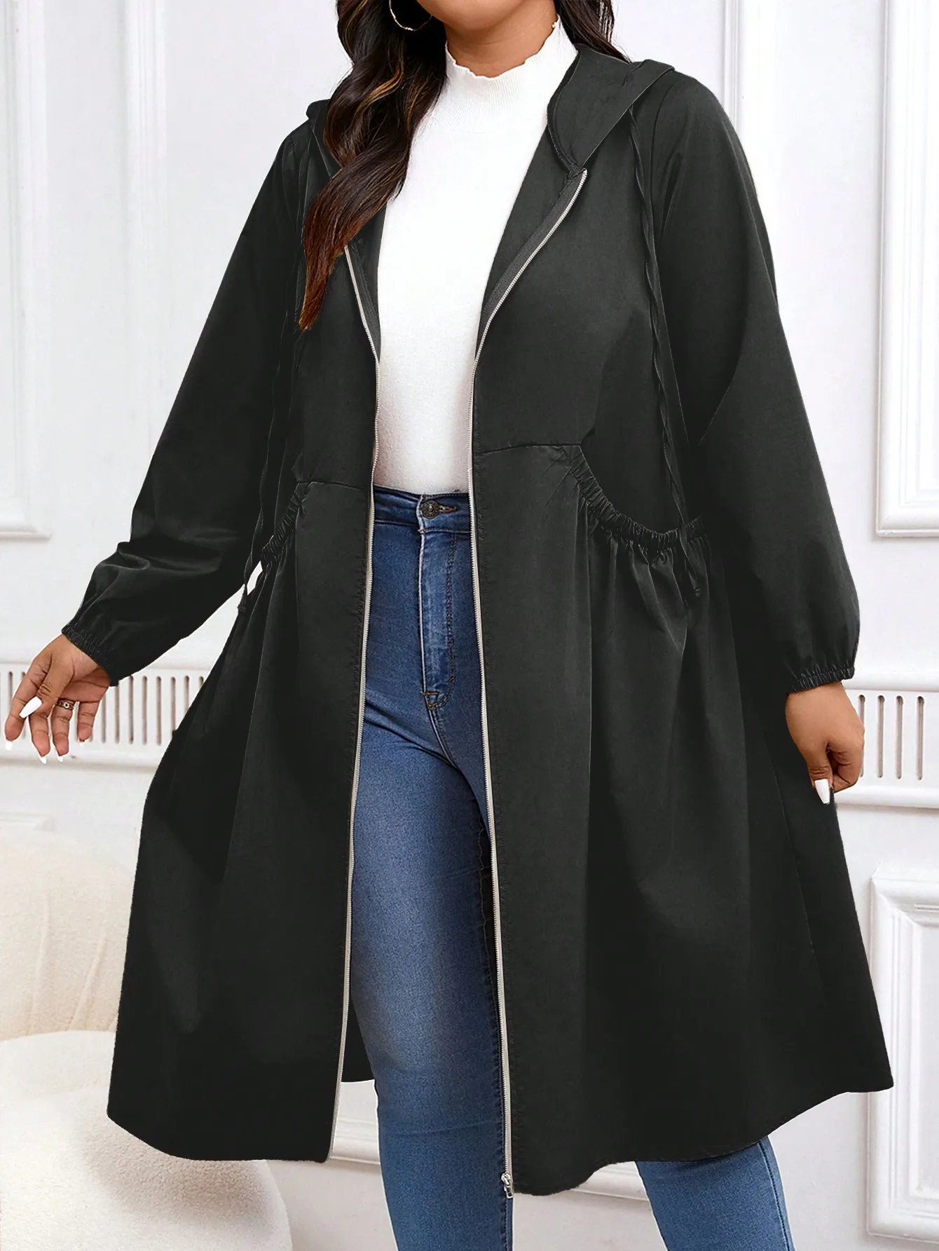 Kf-S575C7F95Cf644272B598A776341F59Aby Luxurious Hooded Winter Coat With Drawstring - Warm &Amp;Amp; Stylish