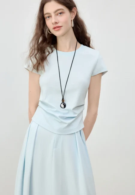 Petite A-Line Summer Top & Skirt Set - Effortless Elegance